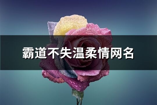 霸道不失溫柔情網(wǎng)名(精選361個(gè))