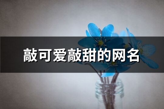 敲可愛敲甜的網名(精選492個)