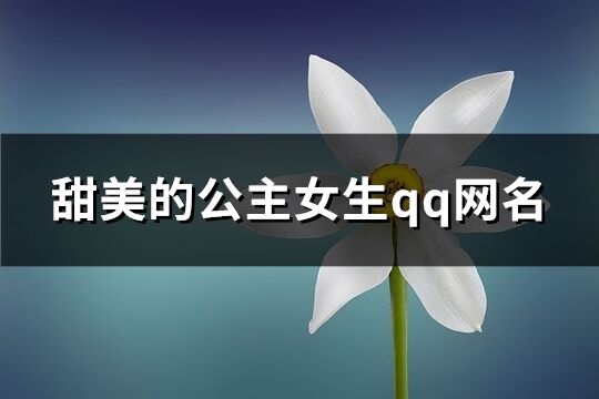 甜美的公主女生qq網(wǎng)名(精選110個)