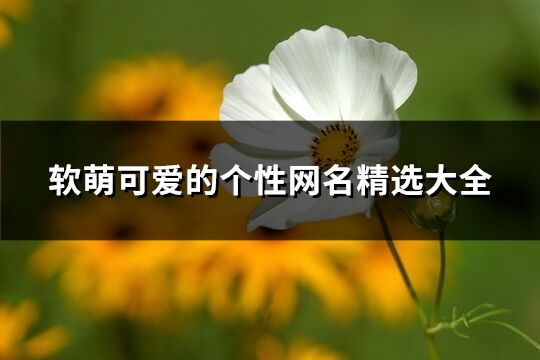軟萌可愛的個性網(wǎng)名精選大全(精選441個)