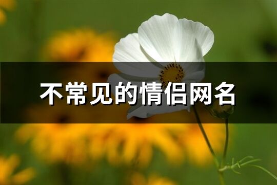 不常見的情侶網名(精選253個)