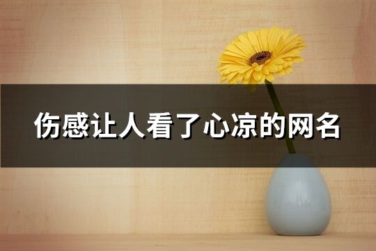 傷感讓人看了心涼的網名(共229個)