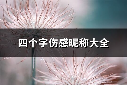 四個(gè)字傷感昵稱大全(優(yōu)選1085個(gè))