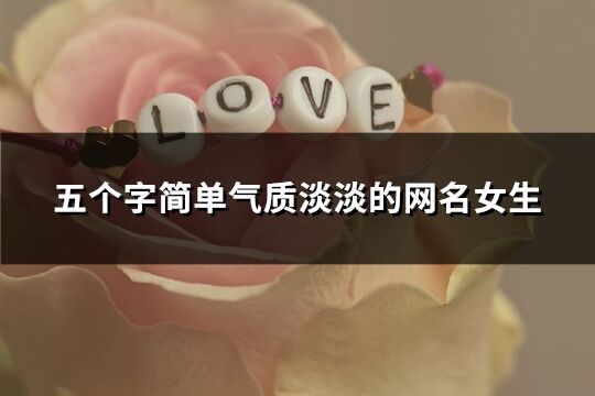 五個字簡單氣質淡淡的網名女生(共155個)