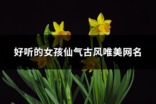 好聽的女孩仙氣古風唯美網名(共209個)