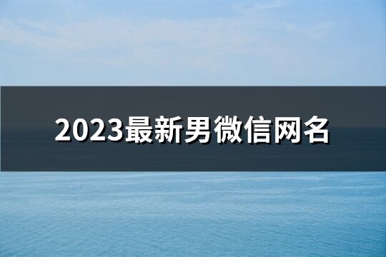 2023最新男微信網名(77個)