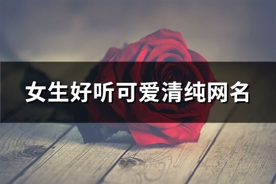 女生好聽可愛清純網名(精選93個)
