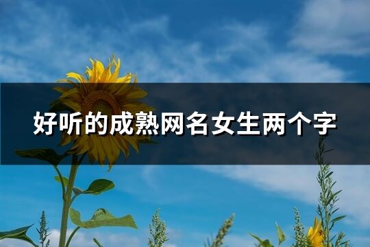 好聽的成熟網名女生兩個字(共107個)