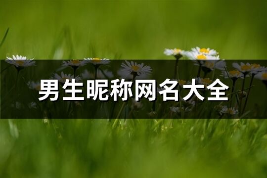 男生昵稱網名大全(精選265個)