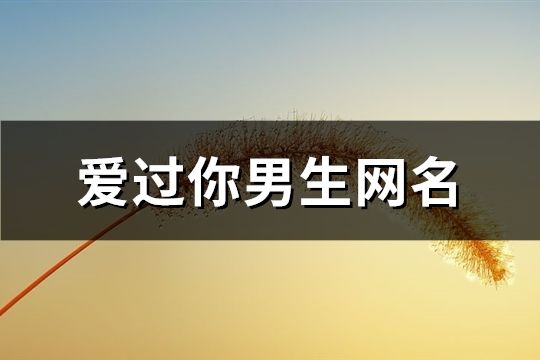 愛過你男生網名(共167個)