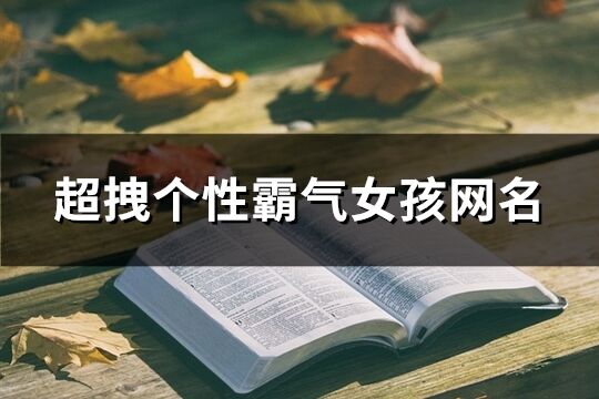 超拽個性霸氣女孩網名(精選292個)