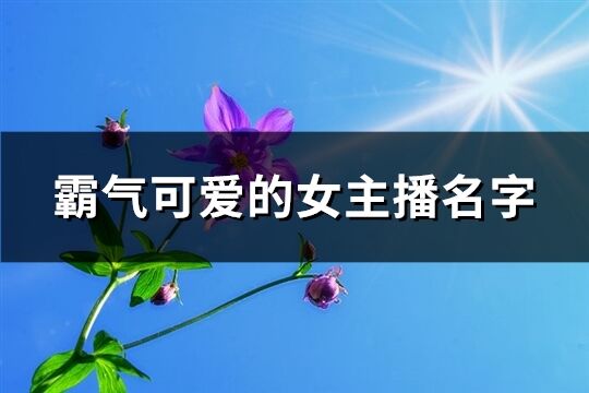 霸氣可愛的女主播名字(167個)
