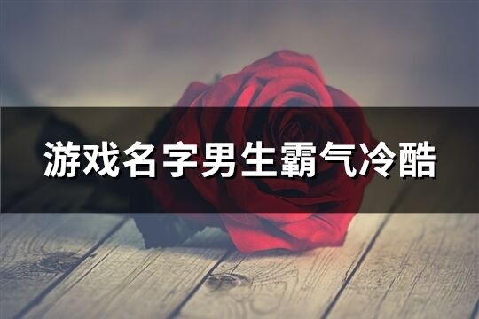 游戲名字男生霸氣冷酷(優選738個)