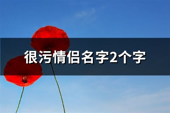 很污情侶名字2個字(110個)