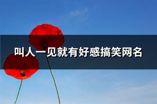 叫人一見就有好感搞笑網名(2498個)