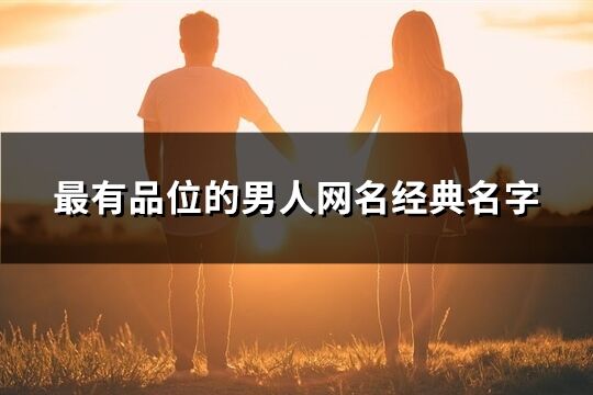 最有品位的男人網名經典名字(共695個)