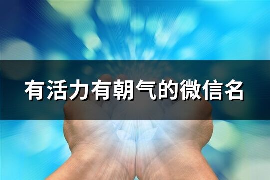 有活力有朝氣的微信名(精選890個)