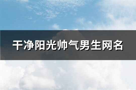 干凈陽光帥氣男生網名(290個)