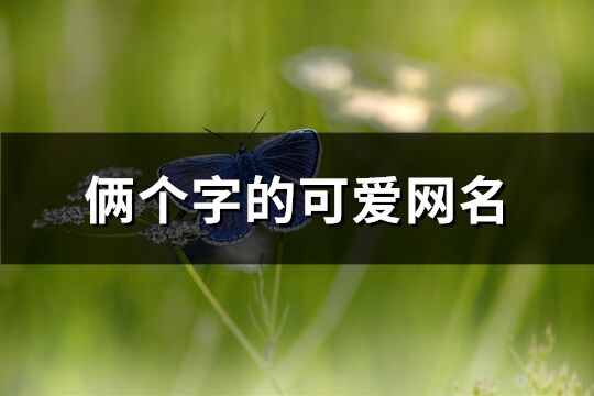 倆個(gè)字的可愛網(wǎng)名(精選142個(gè))