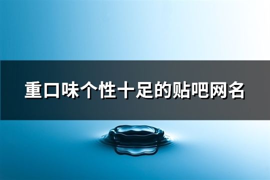 重口味個性十足的貼吧網(wǎng)名(精選143個)