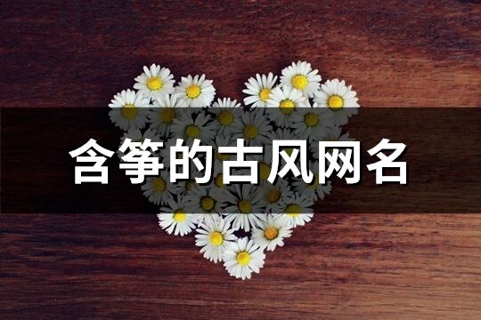 含箏的古風網(wǎng)名(精選80個)