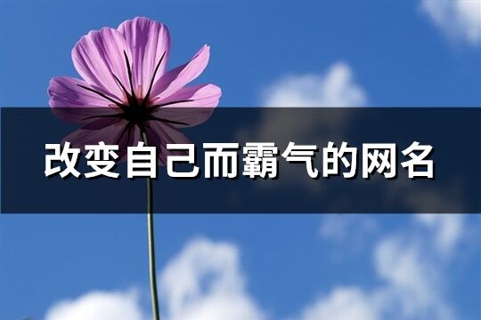 改變自己而霸氣的網名(精選178個)