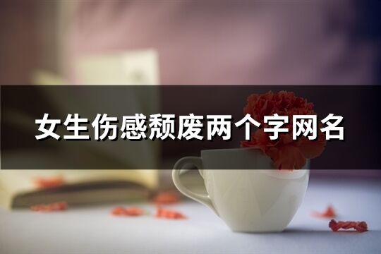 女生傷感頹廢兩個字網名(精選295個)