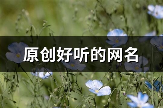 原創(chuàng)好聽(tīng)的網(wǎng)名(精選74個(gè))