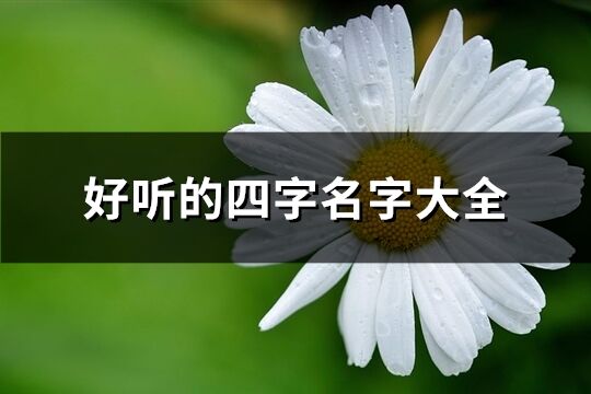 好聽的四字名字大全(285個)