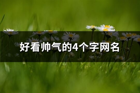 好看帥氣的4個字網名(109個)