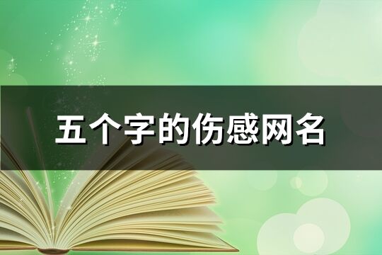 五個字的傷感網名(精選258個)