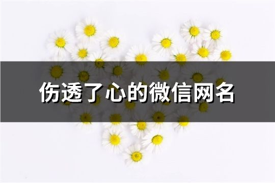 傷透了心的微信網(wǎng)名(共83個(gè))