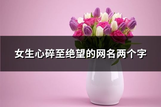 女生心碎至絕望的網名兩個字(共197個)