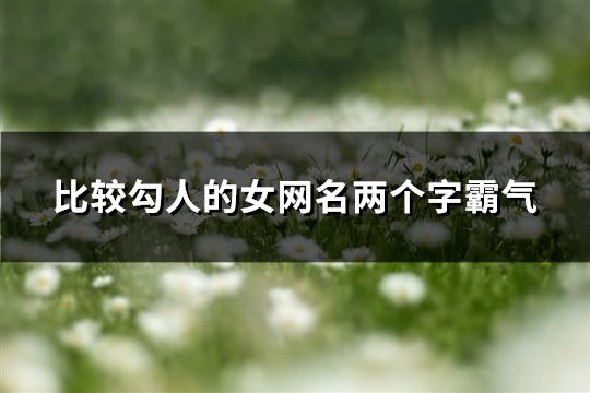 比較勾人的女網(wǎng)名兩個字霸氣(精選195個)