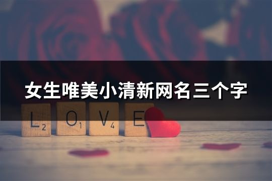 女生唯美小清新網名三個字(共106個)