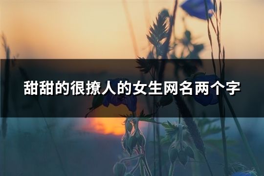 甜甜的很撩人的女生網(wǎng)名兩個字(精選141個)