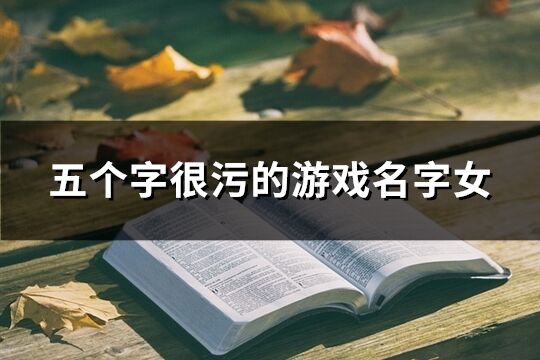 五個(gè)字很污的游戲名字女(220個(gè))