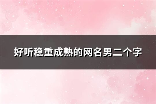 好聽穩(wěn)重成熟的網(wǎng)名男二個字(195個)