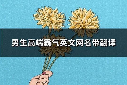 男生高端霸氣英文網名帶翻譯(精選146個)
