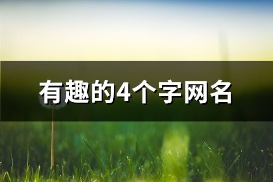 有趣的4個(gè)字網(wǎng)名(199個(gè))