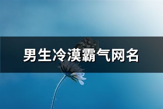 男生冷漠霸氣網名(62個)