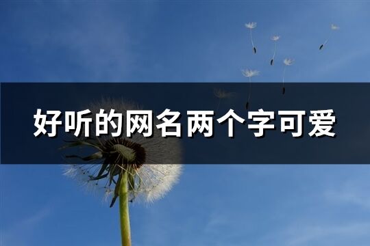 好聽的網名兩個字可愛(162個)