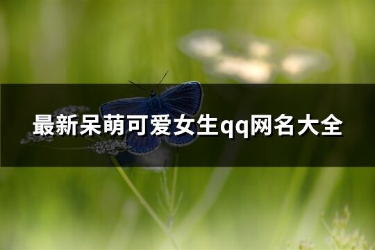 最新呆萌可愛女生qq網名大全(150個)