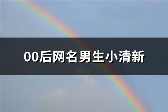 00后網名男生小清新(精選170個)
