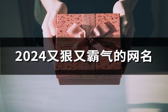 2024又狠又霸氣的網名(精選216個)