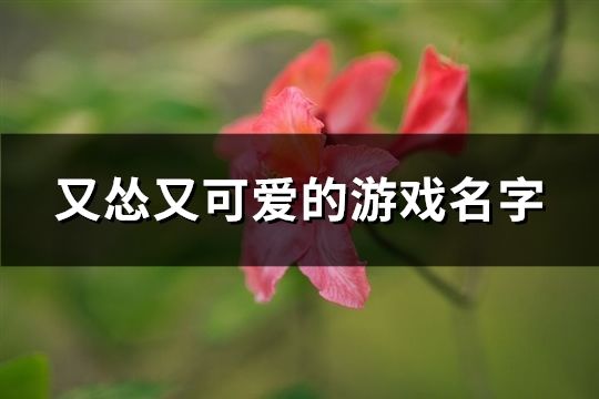 又慫又可愛的游戲名字(共129個)
