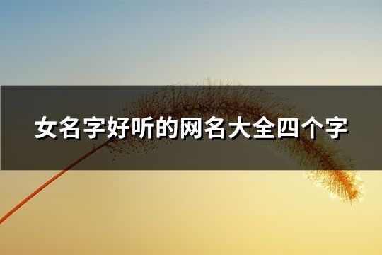 女名字好聽的網名大全四個字(共178個)
