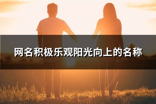 網(wǎng)名積極樂觀陽光向上的名稱(共134個)
