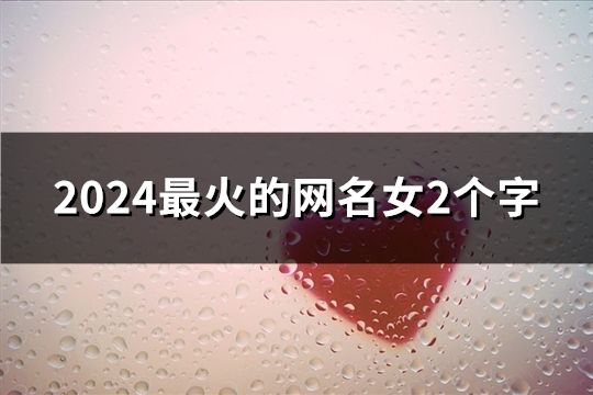 2024最火的網名女2個字(162個)