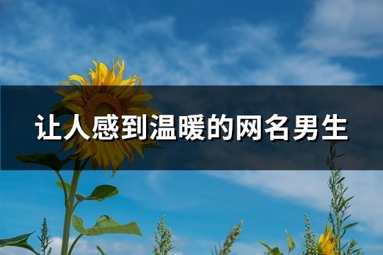 讓人感到溫暖的網(wǎng)名男生(精選141個(gè))